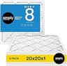 Simply 20x20x1 Air Filter, Merv 8, MPR 600, 6 Pack, Furnace Air Filter for HVAC (Actual Size: 19.75"x19.75"x0.75") DU...