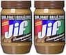 Jif Dark Roast Peanut Butter, Smooth No Stir Texture, Gluten Free, 1 kg (Pack of 2)