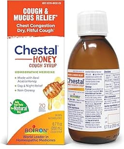 Boiron Chestal Honey Adult Cold and Cough Syrup for Nasal and Chest Congestion, Runny Nose, and Sore Throat Relief - ...