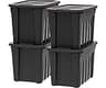 IRIS USA 20 Gallon Heavy Duty Storage Totes with Easy-Grip Handles, 4 Pack - Large Bins with Lids Garage Organizing T...