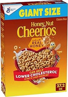 Honey Nut Cheerios Cereal, Limited Edition Heart Shapes, Affirmations Box, Heart Healthy, Gluten Free, Giant Size, 27...