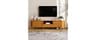 86.6" Fluted TV Stand with Power Outlet for TVs up to 90", TV Console with Adjustable Shelves and Sliding Door,Mid Ce...