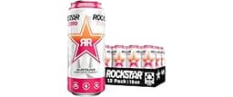 Rockstar Pure Zero Energy Drink, Tangerine Mango Guava Strawberryh, 0 Sugar, with Caffeine and Taurine, 16 Fl Oz (Pac...