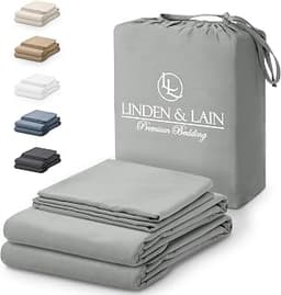 Luxury Queen Size Bed Sheet Set | Organic Ultra Soft Bed Sheets | Viscose Derived from Bamboo | Microfiber | 18" Deep...