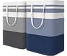 HomeHacks 2 Pack Large Laundry Baskets, Waterproof, Freestanding Laundry Hampers, Collapsible Clothes Hamper with Rei...