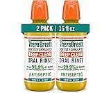 TheraBreath Deep Clean Mouthwash, Antiseptic Benefits, Fresh Mint Flavor, Dentist Formulated, Alcohol Free, 16 fl oz ...