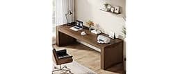 Tribesigns 79-Inch Extra Long Desk, Two Person Double Desk for Home Office, Wooden Long Computer Desk Writing Table f...