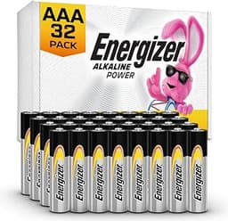 Energizer Alkaline Power AAA Batteries (32 Pack), Long-Lasting | For wireless mouse, flashlights, thermometers, smart...