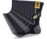 Niorasen Men's Cotton Crew Work Socks, 5 Pairs, Cushioned | 78.6% cotton crew socks with terry cushioning, arch suppo...