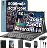 Android 15 Tablet 10 Inch, 2026 Tablet with Keyboard, 24GB+256GB+2TB Expand | Tablets PC with Gemini AI, Octa-Core, 8...
