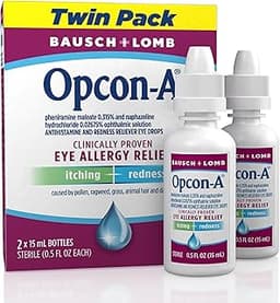 Opcon-A Allergy Eye Drops, Antihistamine and Redness Relief for Itchy, Red Eyes, Soothes Irritation from Pollen, Ragw...