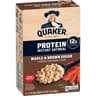 Quaker Protein Instant Oatmeal, Maple Brown Sugar, 12g Protein per Serving, Whole Grains, No Artificial Flavors, No A...