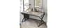 IBF Computer Desk, Industrial PC Laptop Office Desk, Farmhouse Gaming Desk with Spacious Desktop, Rustic Wood Metal W...