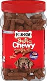 Milk-Bone Soft & Chewy Dog Treats, Made with Real Beef & Filet Mignon, 25 Ounce Canister