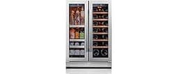 Ca'Lefort 24 Inch Wine and Beverage Refrigerator, 60 Can and 20 Bottle Wine Fridge 36-72°F, 3 LED Dual Zone Wine Cool...