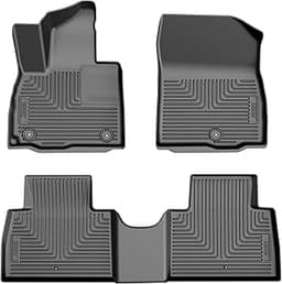 Husky Liners Weatherbeater Floor Mats | Fits 2026 Hyundai Palisade | Front & 2nd Row, 3-pc Black - 96381
