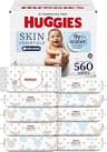Huggies Skin Essentials Baby Wipes, Hypoallergenic, 99% Water, 10 Flip Top Packs (560 Wipes Total)
