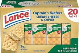 Lance Captain's Wafers Cream Cheese & Chives Sandwich Crackers, 20 Count 1.37 Oz