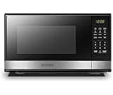 BLACK+DECKER EM031MB11 Digital Microwave Oven with Turntable Push-Button Door, Child Safety Lock, 1000W, 1.1cu.ft, Bl...