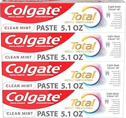 Colgate Total Active Prevention Clean Mint Toothpaste, Anticavity Fluoride Toothpaste, Clinically Proven Formula That...