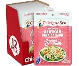 Chicken of the Sea Alaskan Pink Salmon in Spring Water, 2.5 Ounce Packets (Box of 12), Wild Caught, Skinless & Boneless