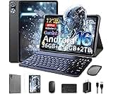 Raemond Android 16 Tablet 12 Inch with Keyboard, T7250 Octa-Core, 36GB RAM + 256GB ROM, 2000x1200 IPS 90Hz HD Display...