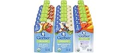 Gerber Organic Baby Food Pouches, 2nd Foods for Sitter, Fruit & Veggie Variety Pack, 3.5 Ounce (Set of 18)