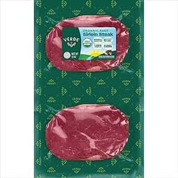 Verde Farms, Beef Sirloin Steaks, Organic, Grass-Fed | 0.75 lbs |Pack of 2