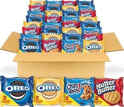 OREO Original, OREO Golden, CHIPS AHOY! & Nutter Butter Cookie Snacks Variety Pack, 56 Snack Packs (2 Cookies Per Pack)