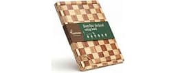 Bamboo Cutting Board 18" x 12", Heavy Duty End Grain Butcher Block for Kitchen, Wooden Chopping Board with Deep Juice...