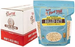 Bob's Red Mill Organic Old Fashioned Rolled Oats, 32oz (Pack of 4) - Non GMO, Whole Grain, Vegan, Kosher