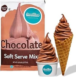 Frostline Chocolate Soft Serve Ice Cream Mix, Lactose & Gluten Free - Just Add Water, Dairy, or Dairy Free Alternativ...