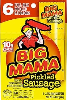 Penrose Big Mama Pickled Sausages, 2.4 Ounce, 6 Pack