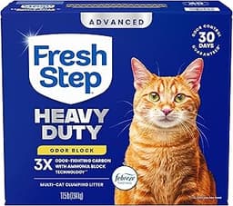 Fresh Step Heavy Duty Odor Block Advanced Multi Cat Clumping Litter with Febreze, 17.5 lb (Package May Vary)