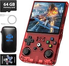 R36MAX Retro Handheld Game Console, 4.0 Inch 720x720 IPS Screen, 64GB Built-in 18,000+ Classic Game, Portable Hand He...