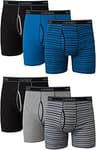 Hanes mens Underwear Boxer Briefs Pack, Cool & Breathable Cotton Moisture-wicking Underwear for Men, No Ride Up