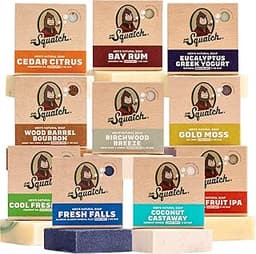 Dr. Squatch Natural Men’s Bar Soap - Cold Process Body Soap Bar with Natural Oils - Gifts for Men - Wood Barrel Bourb...
