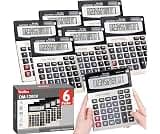 6 Pack Calculator Bulk, Calculators Desktop 12 Digit Extra Large LCD Display with Sensitive Butto, Solar and Battery ...