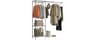MZG Closet Organizer System, Freestanding Closet Storage System with Expandable Hanging Rod & Wire Shelves, No-Drill ...