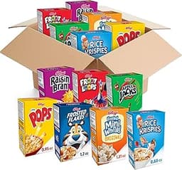 Kellogg's Cold Breakfast Cereal, Bulk Pantry Staples, Kid Snacks, Variety Pack (48 Boxes)