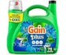 Gain Plus Liquid Laundry Detergent, Cleaner, Fresher, Now with Oxi, Waterfall Delight Scent, 99 fl oz, 75 Loads
