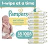 Pampers Sensitive Baby Wipes, Unscented, Fragrance Free, Clinically Proven, Water Based, Hypoallergenic, Multi-Use, H...