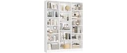 FACBOTALL Triple Wide Bookshelf, Large Bookshelf with 17 Display Shelves | 74'' Tall Bookcases and Bookshelves, 58.7'...