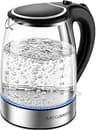 MEGAWISE 1.8L Electric Glass Kettle with Auto Shut-Off and Blue LED