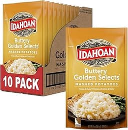 Idahoan Buttery Golden Selects Mashed Potatoes, Naturally Gluten-Free, 100% Real Idaho Potatoes, 4 Servings Per Bag, ...