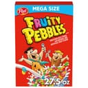 Fruity PEBBLES Breakfast Cereal for Kids, Gluten Free, Made with Sweetened Puffed Rice, Mega Size, 27.5 oz