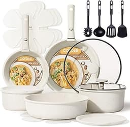 CAROTE 19pcs Pots and Pans Set Non Stick, Detachable Handle Cookware | Kitchen Cooking Sets, Space Saving, Dishwasher...