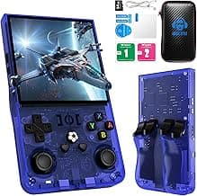 R36MAX Retro Handheld Game Console, 4.0 Inch 720x720 IPS Screen, 64GB Built-in 18,000+ Classic Game, Portable Hand He...