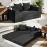 COMAX Boneless Futon Sofa Bed, 59" Small Low-Profile Floor Couch, Black