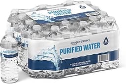 Amazon Grocery, Purified Water, 16.9 Fl Oz, 24 Ct